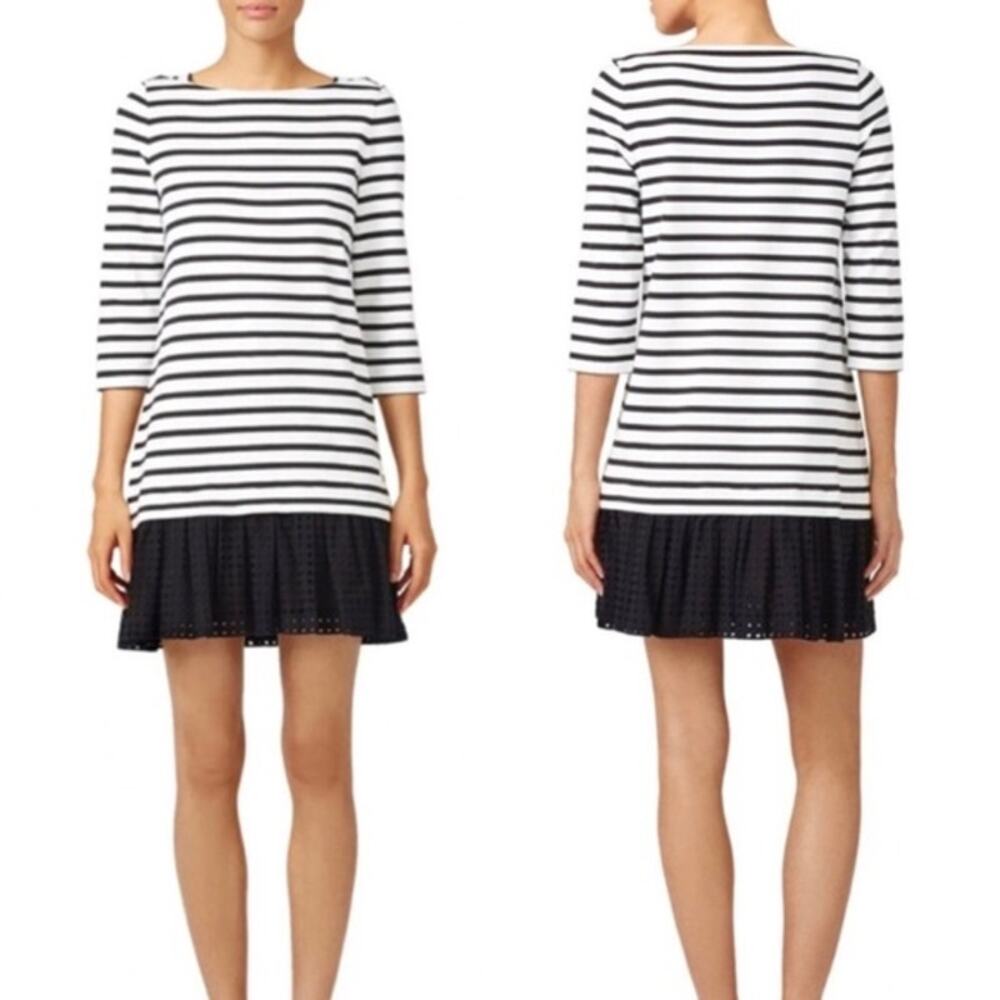 Kate Spade New York Broome Street Dot Eyelet Stripe Dress Size Small